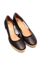 Zapato Taco Corrido Cuero Negro