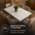Mesa Comedor ComboHome Petra Premium 160x90 Cm Madera Vidrio Marrón 1