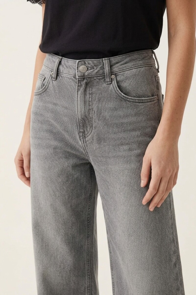 Pantalon fluido estilo denim GRIS
