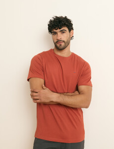 520658 T-SHIRT HARRINGTON LABEL Ladrillo