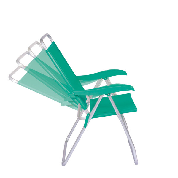 SILLA RECLINABLE 4 POSICIONES ALUM BOREAL VERDE