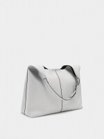 Bolso Liso Estilo Hobo gris