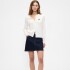 FRCH LOGO CASHSOFT CREW CARDI IVORY FROST