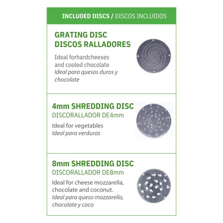Rallador de Queso y Coco con 3 Discos de Acero Inoxidable Rallador de Queso y Coco con 3 Discos de Acero Inoxidable