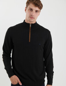 470996 SWEATER MEDIO CIERRE HARRINGTON LABEL Negro