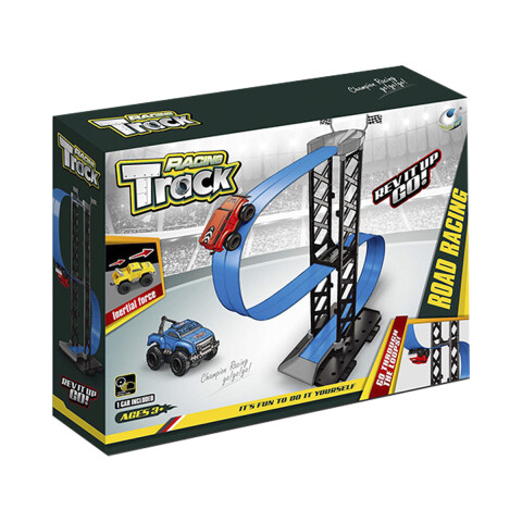 Pista de Auto a Fricción Racing Track con 2 Alturas U