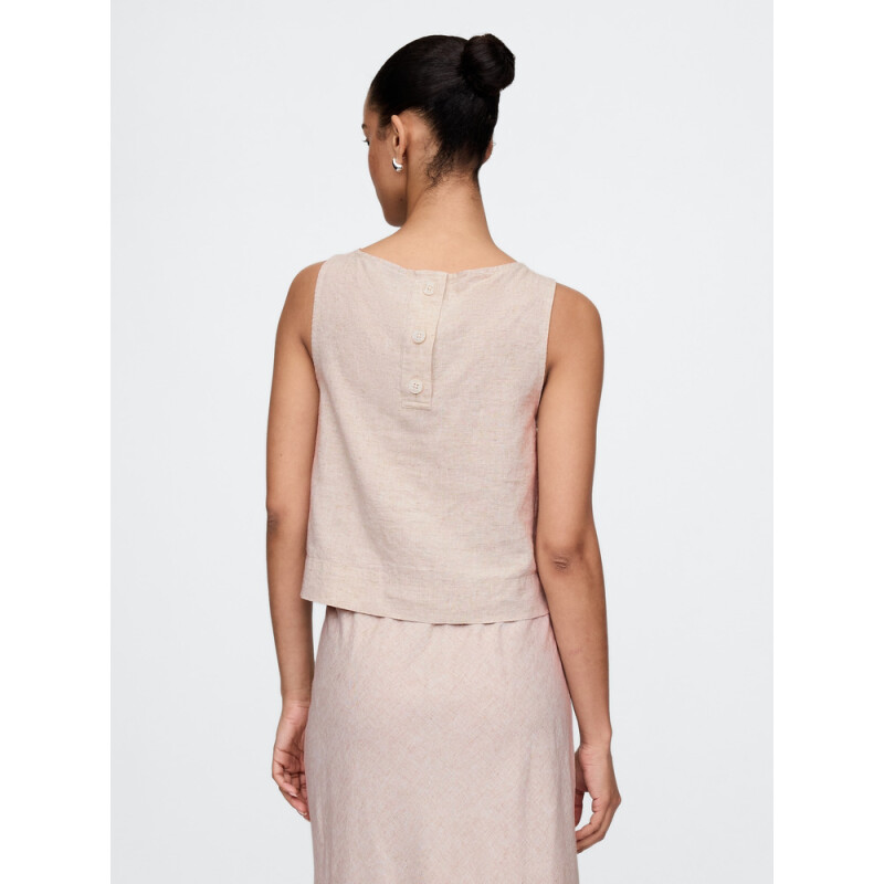 SL SHELL TANK - LINEN FLAX LINEN
