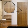 Puerta Desarmada Interior en MDF con Marco y Cerradura Lumax Marrón Claro Lisa Herraje Negro