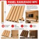 Set x10 Panel ranurado WPC 290x16cm MARRON CLARO