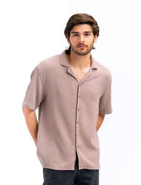 Camisa Tetra Algodón Cartagena Tostado