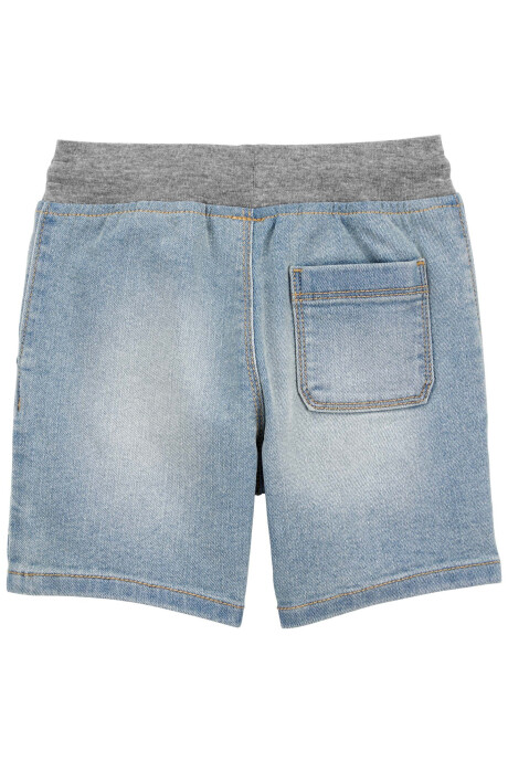 Bermuda jean con cordón Sin color