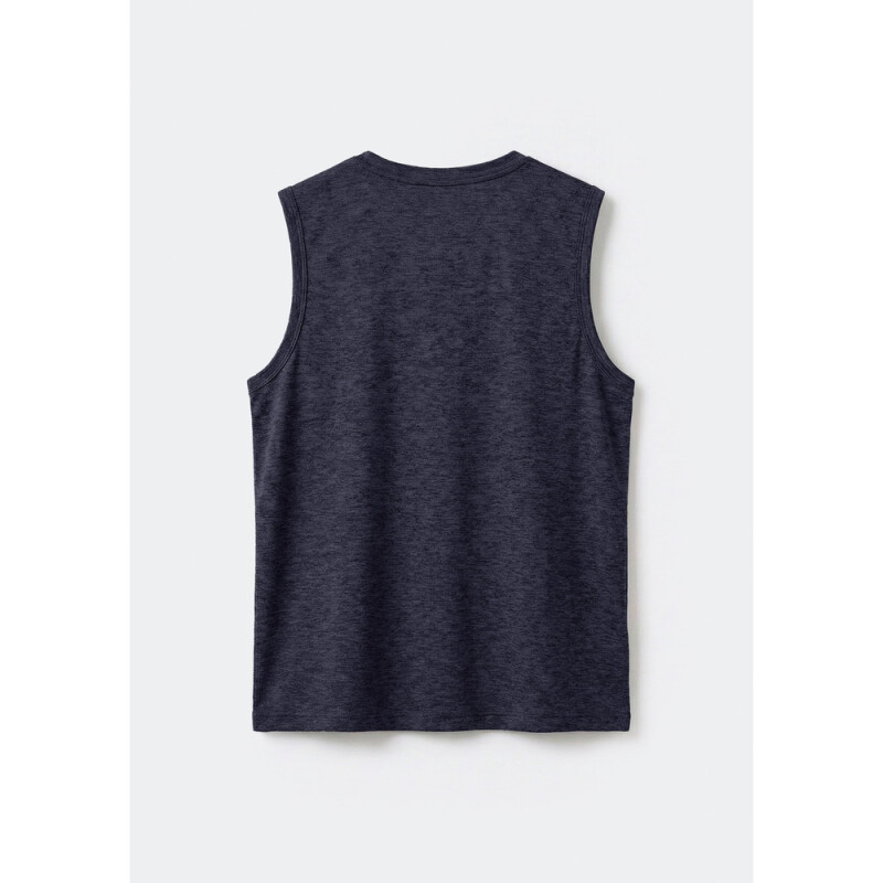 CAMISETA REGATA MASC PRETO MESCLA