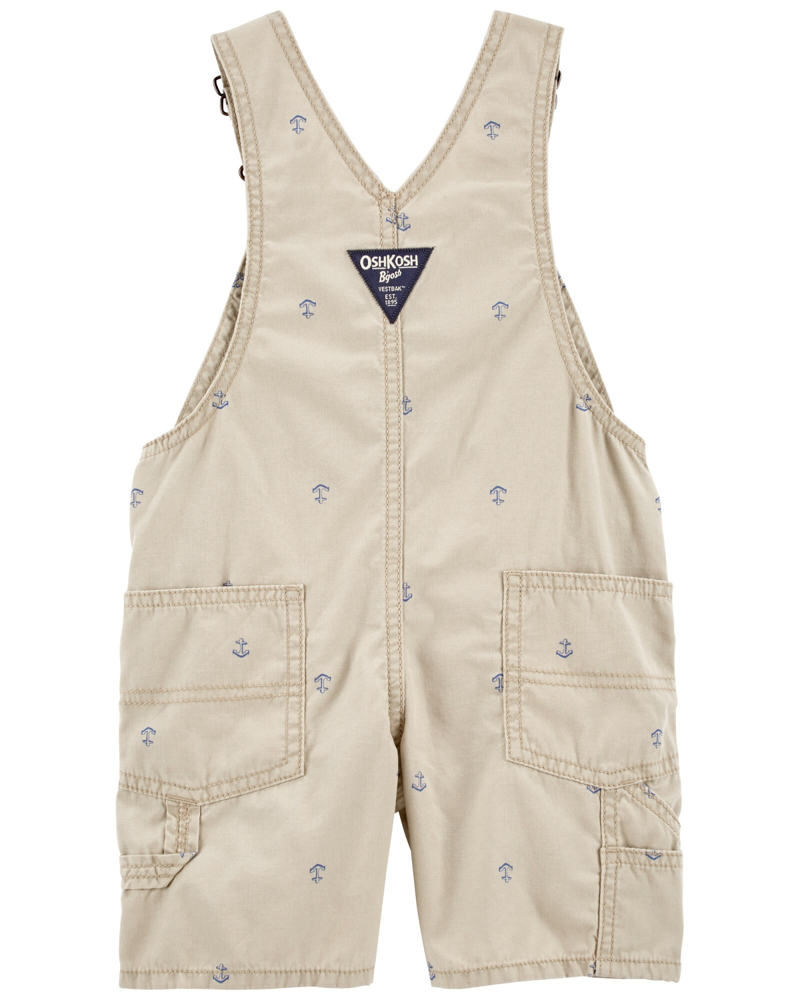 Enterito corto de algodón diseño anclas Sin color