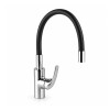 Grifería de Cocina Monocomando de mesada pico Flexible Negro Murdock Cromado Brillante Grifería De Cocina Monocomando De Mesada Pico Flexible Negro Murdock Cromado Brillante