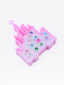 ANILLOS SET X 12 ROSADO (V)