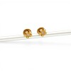 Caravanas Flor de oro - Oro bajo -Zirconia - CA8058 conpiedra