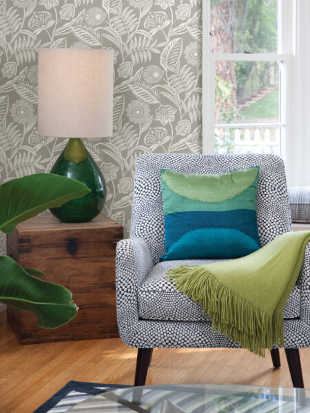 COLECCIÓN PACIFICA - ALMA LIGHT GREY TROPICAL FLORAL - N/A