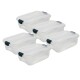 Set x5 caja organizadora 10 lts baja TRANSPARENTE