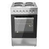 Cocina James eléctrica 4 discos + horno blanca Acero inoxidable