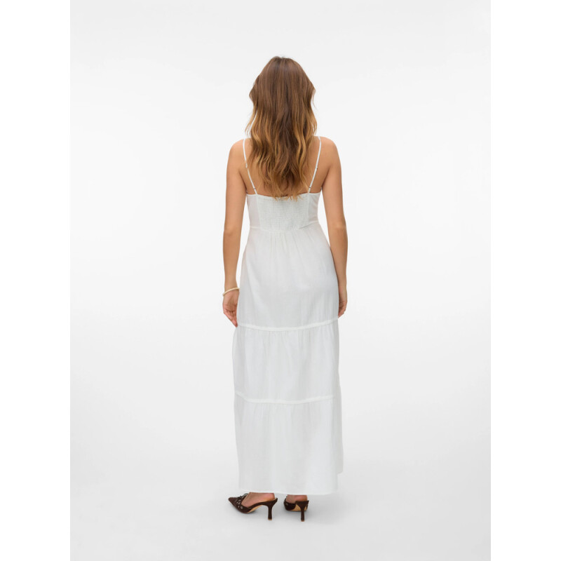 VMQUINCY SL LONG DRESS WVN GA SNOW WHITE