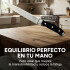 Cuchillo De Cocina Premium Carne Acero Inoxidable Resistente Color Negro