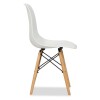 Silla Eames Para Comedor Living Patas De Madera Blanco