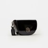 Bandolera The Circle en cuero charol Negro