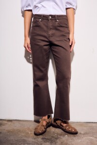 Jean Flare Marron Marron