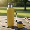 Termo en acero inox con Manija de 1 lt Mostaza