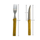 Set 8 piezas Cuchillo 11cm Tenedor 10cm Acacia MADERA