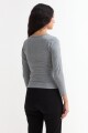 Remera m/l cuello a la base GRIS MELANGE