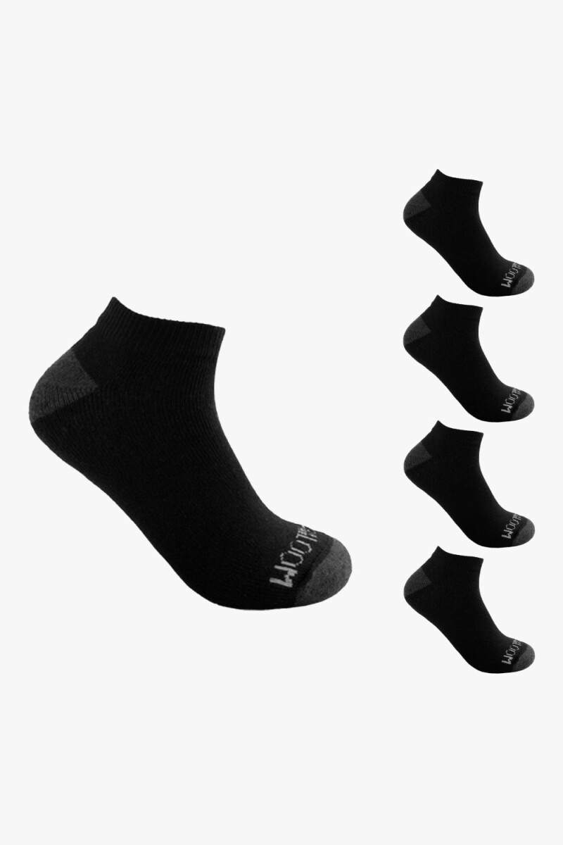 Pack x5 Medias afelpadas sin caña para caballero NEGRO