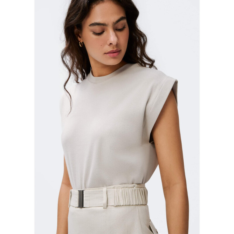 BLUSA SM FEM CINZA CLARO