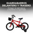 Bicicleta Infantil Shengdi R16 Canasto Parrilla Guardabarros Rojo 1