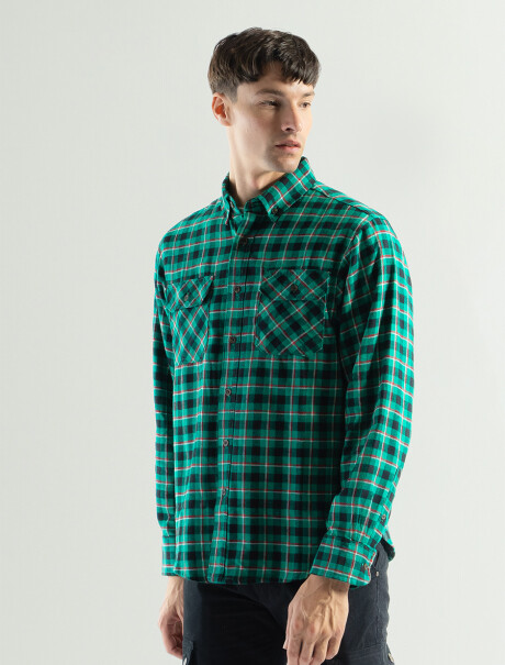 Camisa Franela Forum CFF-24 Verde/Fantasia 1