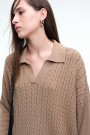SWEATER TRENZAS Mostaza