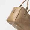 Bolso Capri en cuero arrugado Taupe