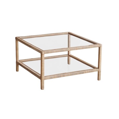 MESA RATONA RATTAN-MADERA-Y-VIDRIO NATURAL-BEIGE VITTORIA NATURAL