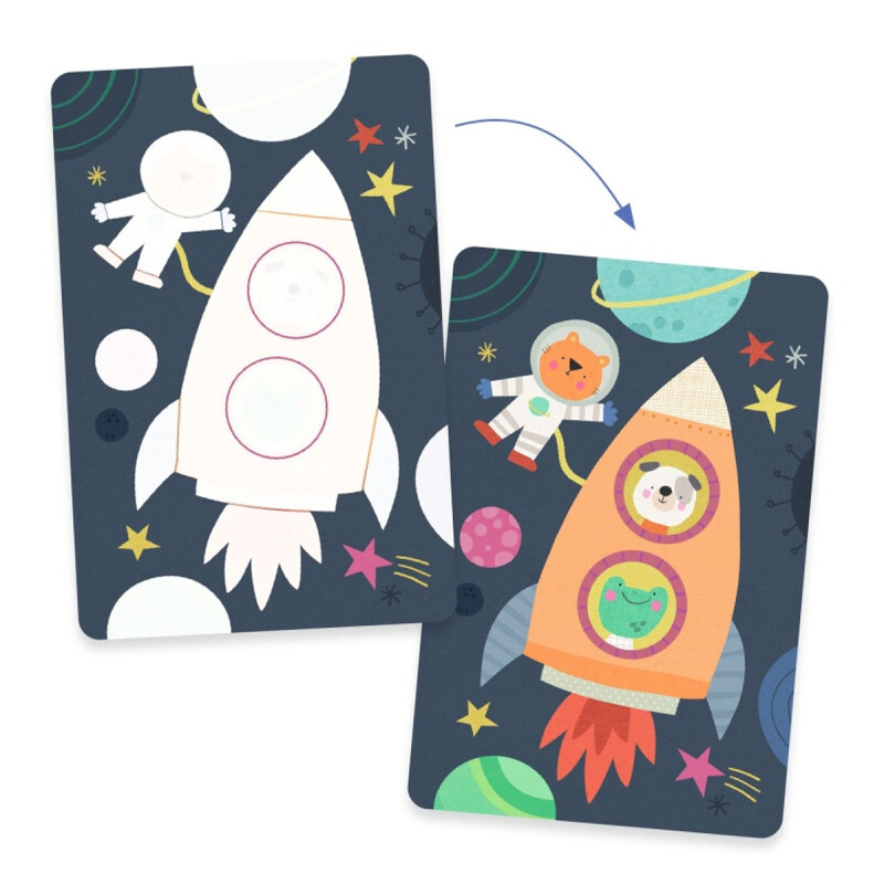 Laminas mágicas pequeñas para pintar Djeco En la carretera Laminas mágicas pequeñas para pintar Djeco En la carretera