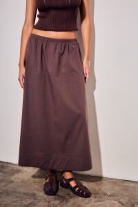 Falda Midi Chocolate