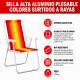 Set X 2 Sillas Altas Aluminio Clásica A Rayas NARANJA