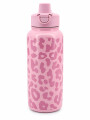 BOTELLA ANIMAL PRINT 900ML ROSADO