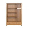 Ropero 3 puertas 2 cajones - Madera maciza - Linea Colonial Marron