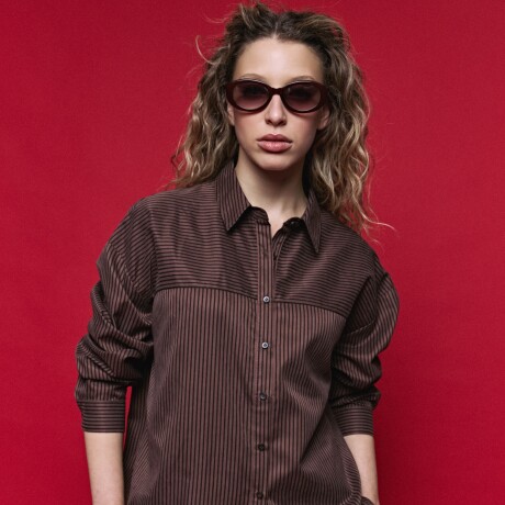 CAMISA LINAR Chocolate