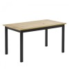 Juego de comedor 4 sillas - Madera maciza - Cruceta Negro