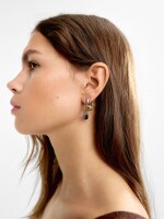 Pendiente Individual De Broche - Acero Inoxidable plateado