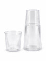 BOTELLA DE VIDRIO CON TAPA VASO TRANSPARENTEGenérico