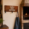 Perchero Rústico en Madera Eucalipto Rojo y Gancho de Hierro Asado y Amigos Siempre Bienvenidos- Grande Perchero Rústico en Madera Eucalipto Rojo y Gancho de Hierro Asado y Amigos Siempre Bienvenidos- Grande
