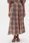 Falda Aleli en Lino Tea Rose Checks