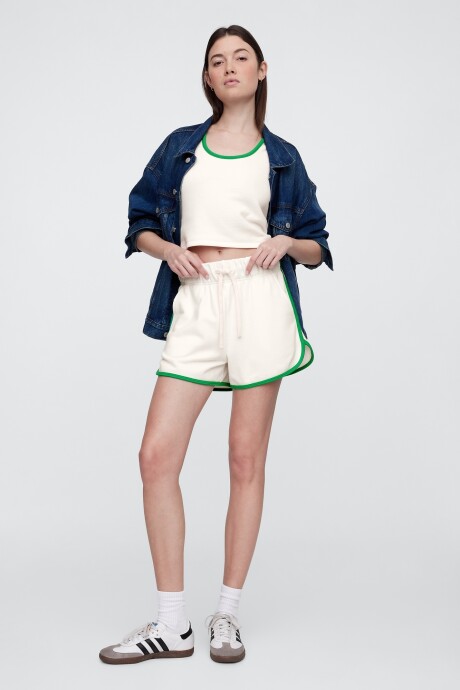 Short Pique Mujer Milk Stripe